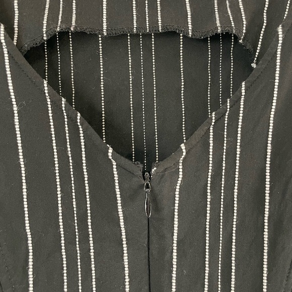 Express Little black and white striped dress size extra small. - Picture 7 of 8